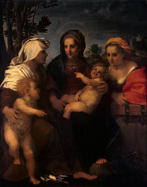 Madonna and Child with Sts Catherine, Elisabeth and John the Baptist